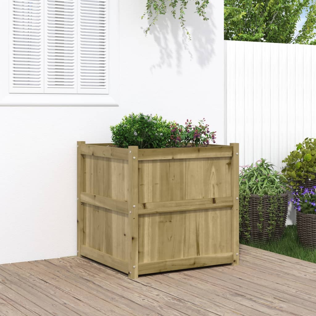 Plantenbak 70X70X70 Cm Geïmpregneerd Grenenhout Naturel geïmpregneerd