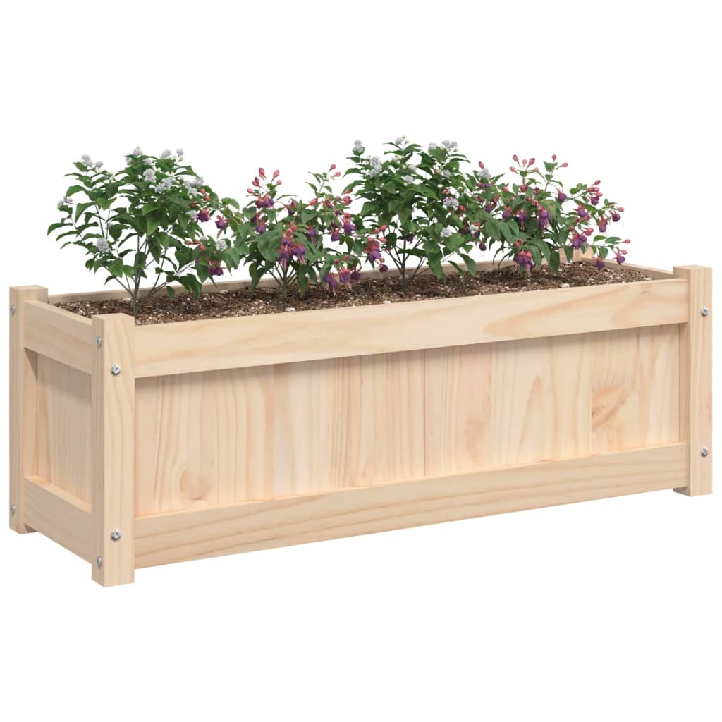 Plantenbak 90X3X3 Cm Massief Grenenhout 1 Natuurlijk grenenhout