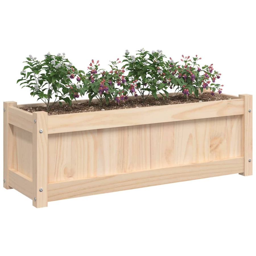 Plantenbak 90X3X3 Cm Massief Grenenhout 1 Natuurlijk grenenhout