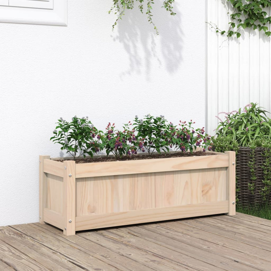 Plantenbak 90X3X3 Cm Massief Grenenhout 1 Natuurlijk grenenhout