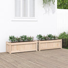 Plantenbak massief grenenhout 90x31x31 cm 2 stuks
