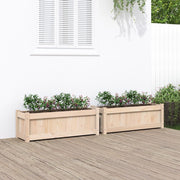 Plantenbak massief grenenhout 90x31x31 cm 2 stuks