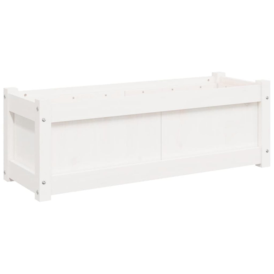 Plantenbak 90X3X3 Cm Massief Grenenhout 1 Wit
