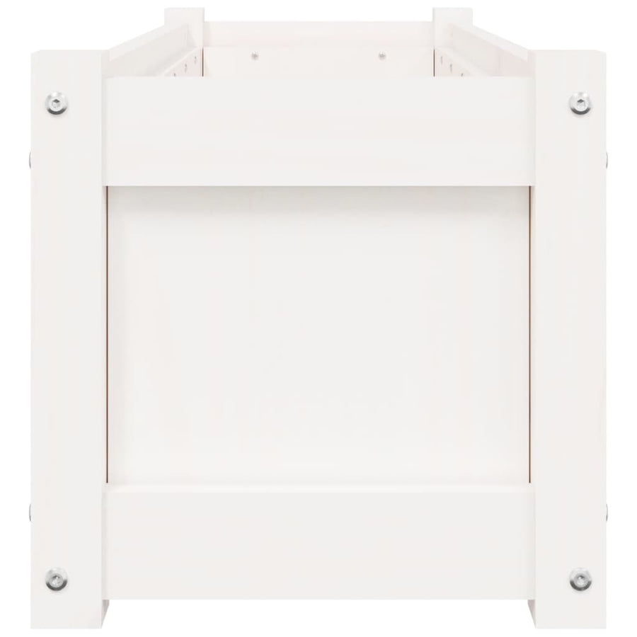 Plantenbak 90X3X3 Cm Massief Grenenhout 1 Wit