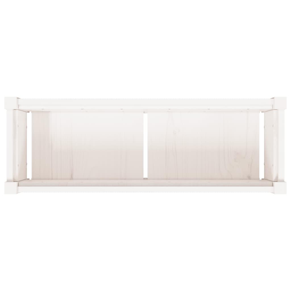 Plantenbak 90X3X3 Cm Massief Grenenhout 1 Wit