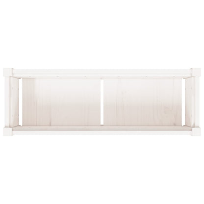 Plantenbak 90X3X3 Cm Massief Grenenhout 1 Wit