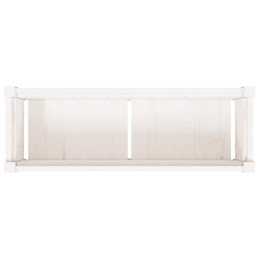 Plantenbak 90X3X3 Cm Massief Grenenhout 1 Wit