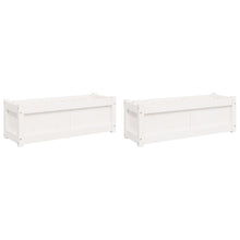 Plantenbakken Cm Massief Grenenhout 2 Wit