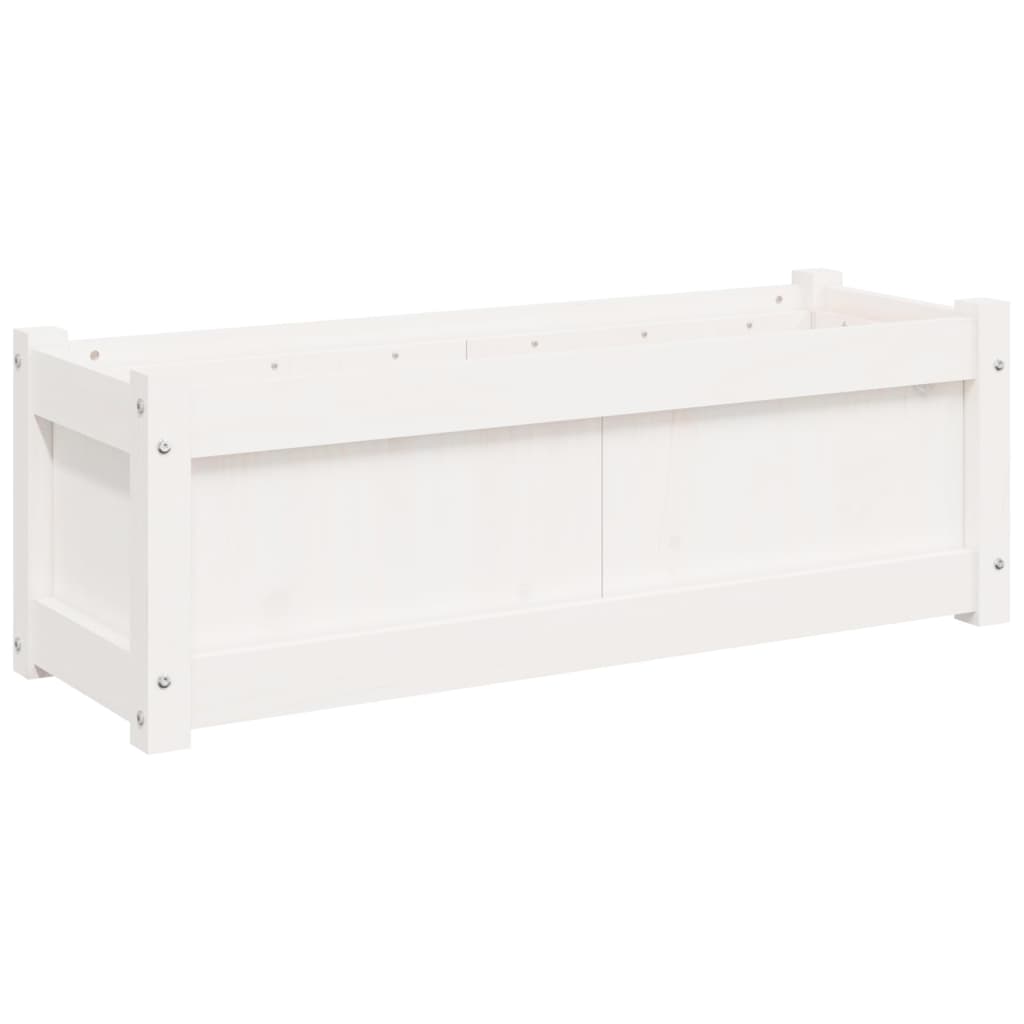Plantenbakken Cm Massief Grenenhout 2 Wit