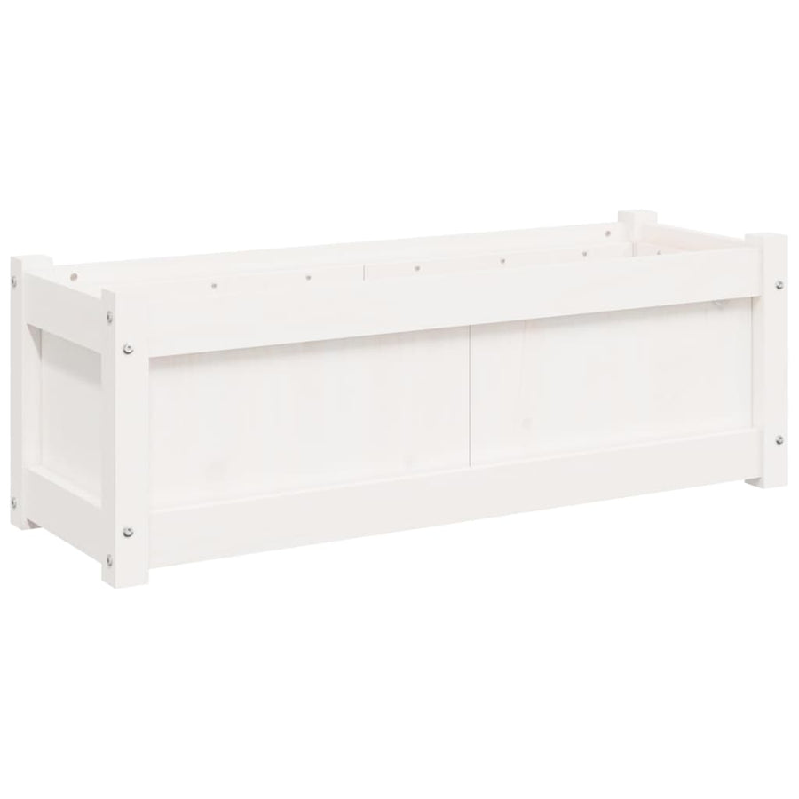 Plantenbakken Cm Massief Grenenhout 2 Wit