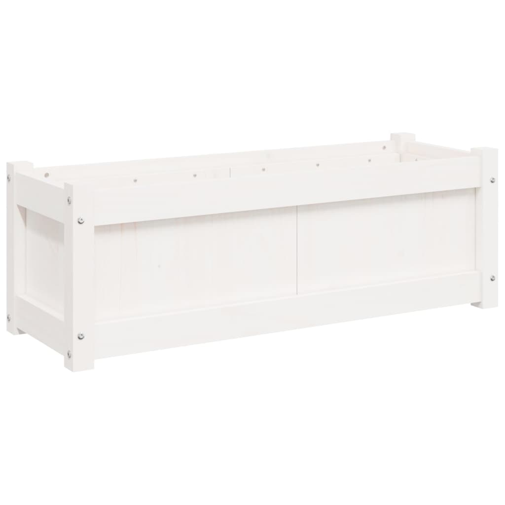 Plantenbakken Cm Massief Grenenhout 2 Wit