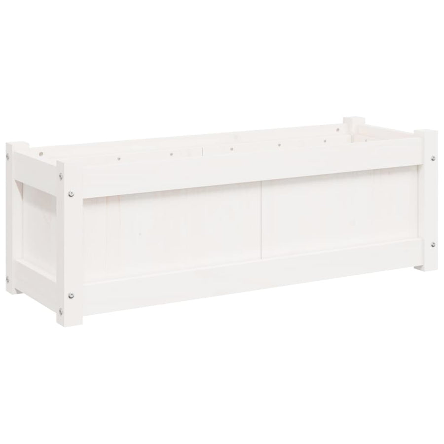 Plantenbakken Cm Massief Grenenhout 2 Wit