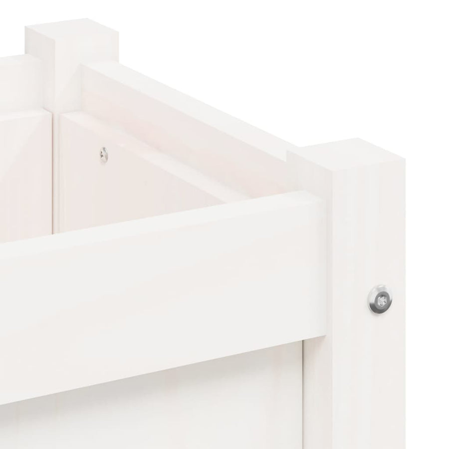 Plantenbakken Cm Massief Grenenhout 2 Wit