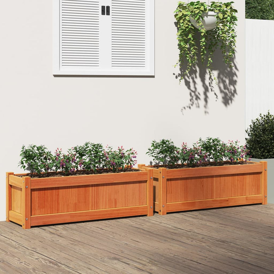 Plantenbakken 2 St Cm Massief Grenenhout Waxbruin