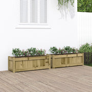 Plantenbakken 2 stuks 90x31x31 cm geïmpregneerd grenenhout