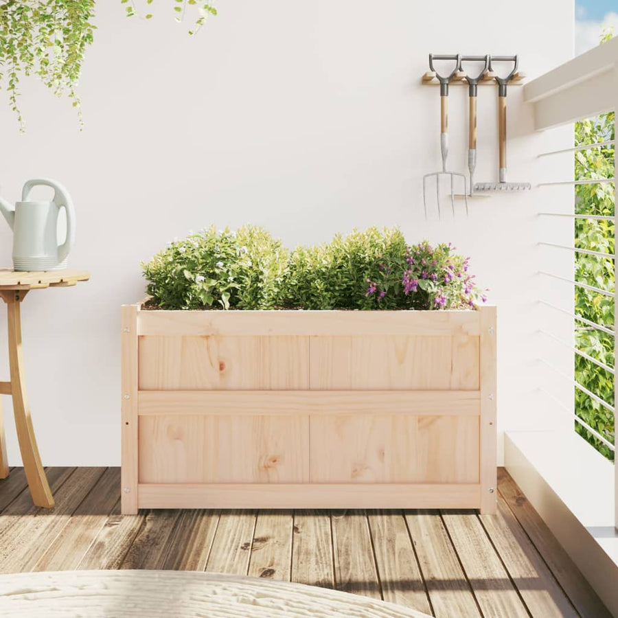 Plantenbak 90X50X50 Cm Massief Grenenhout 1 Natuurlijk grenenhout