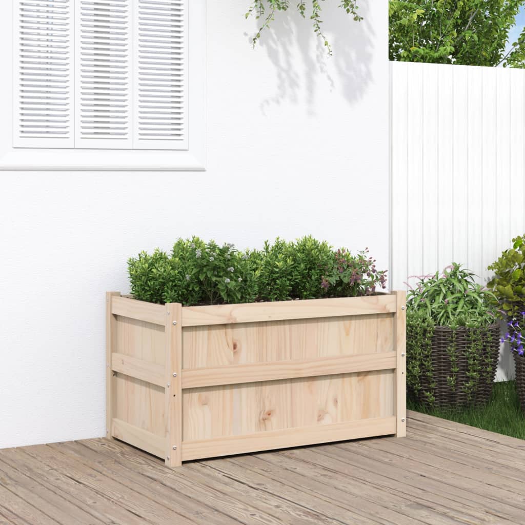 Plantenbak 90X50X50 Cm Massief Grenenhout 1 Natuurlijk grenenhout