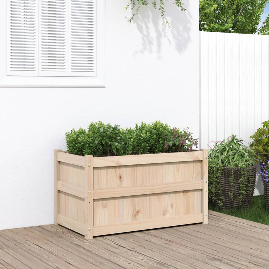 Plantenbak 90X50X50 Cm Massief Grenenhout 1 Natuurlijk grenenhout