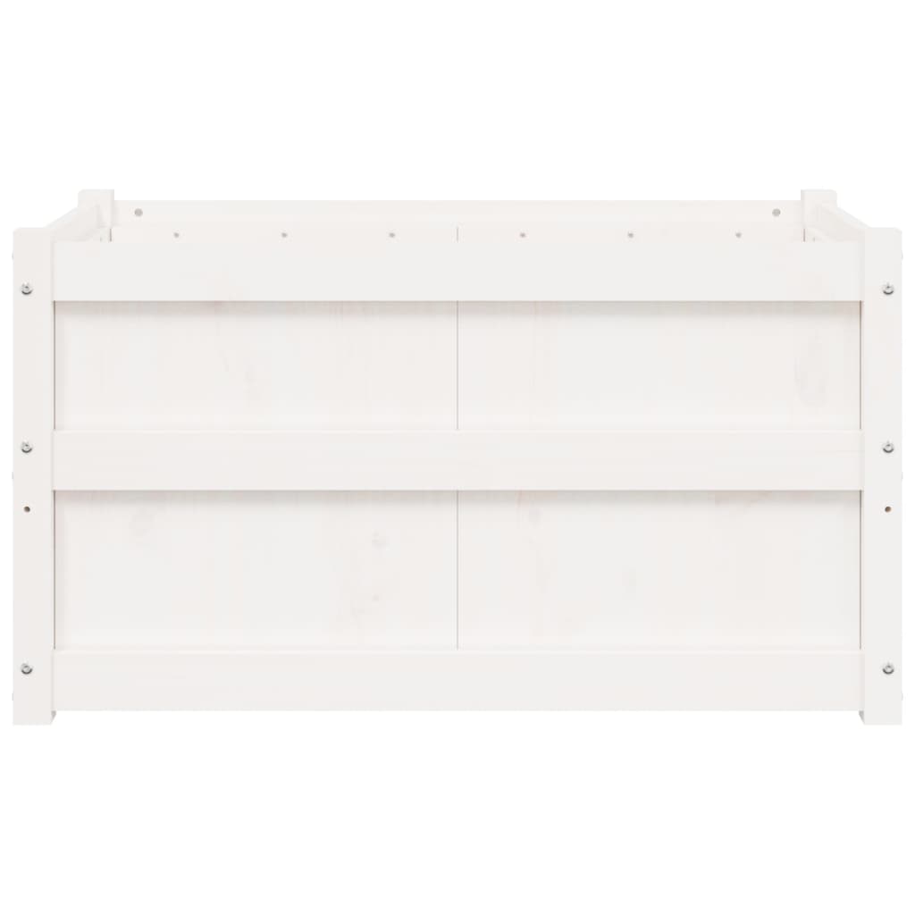 Plantenbak 90X50X50 Cm Massief Grenenhout 1 Wit
