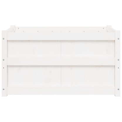 Plantenbak 90X50X50 Cm Massief Grenenhout 1 Wit