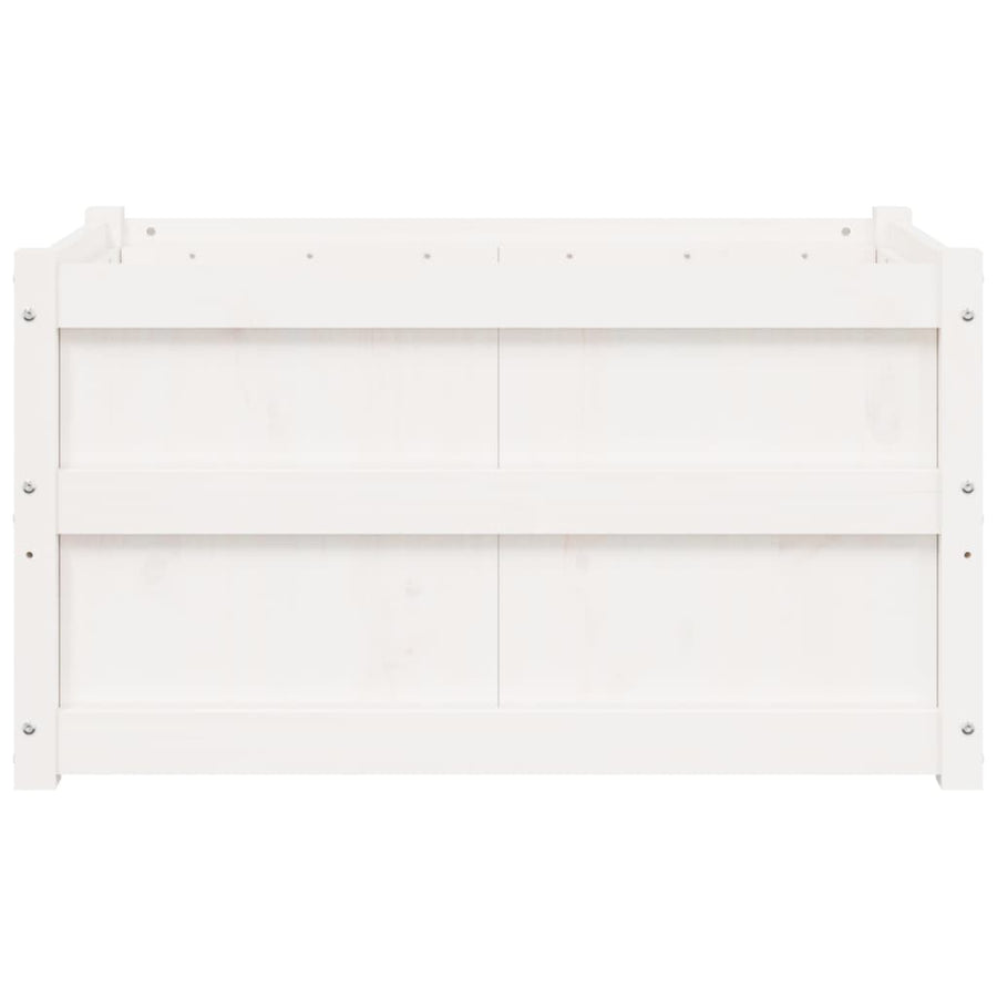 Plantenbak 90X50X50 Cm Massief Grenenhout 1 Wit