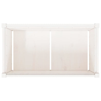 Plantenbak 90X50X50 Cm Massief Grenenhout 1 Wit
