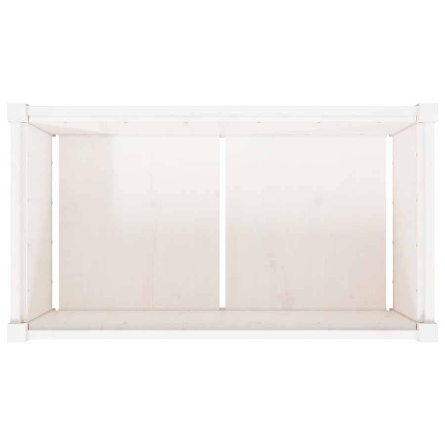 Plantenbak 90X50X50 Cm Massief Grenenhout 1 Wit