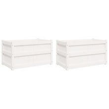 Plantenbakken Cm Massief Grenenhout 2 Wit
