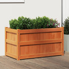 Planter box 90x50x50 cm solid pine washed brown