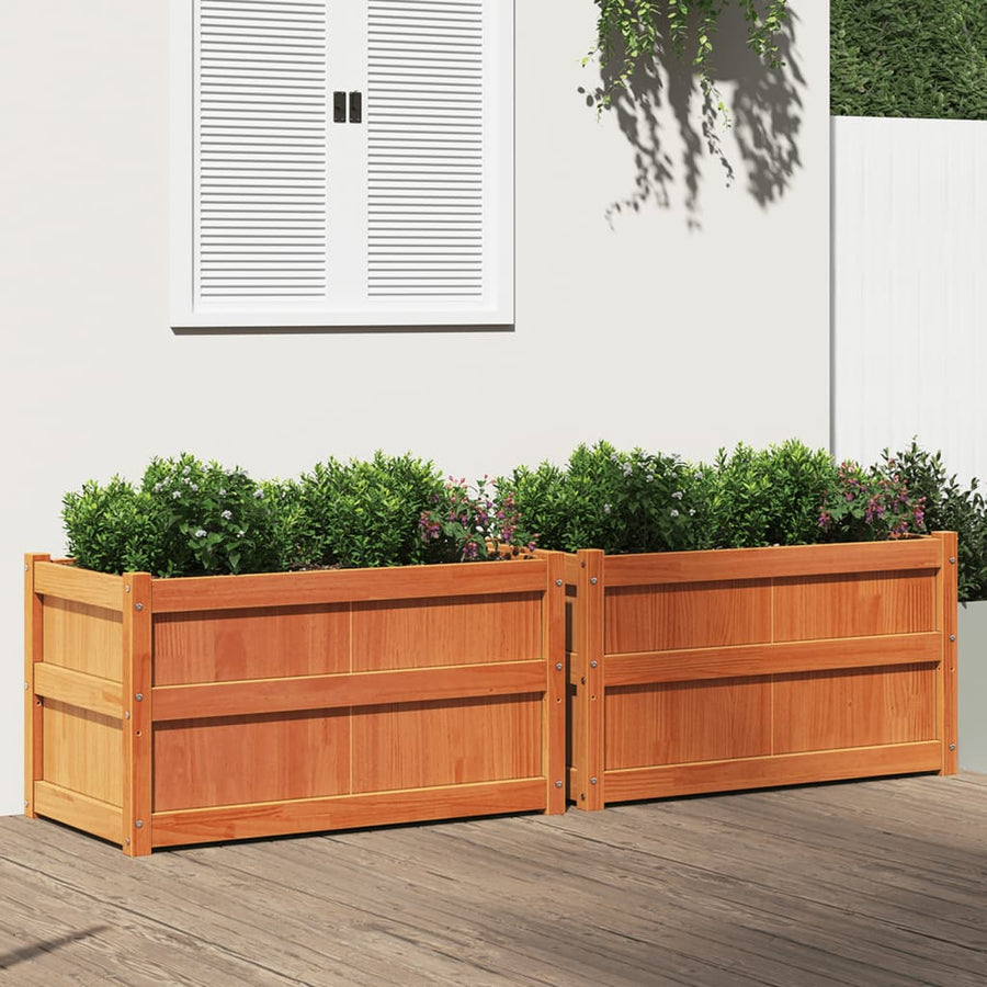 Plantenbakken 2 St Cm Massief Grenenhout Waxbruin