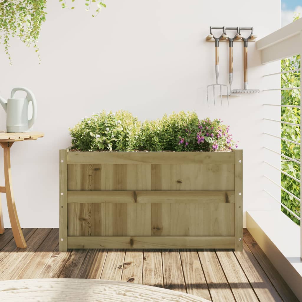 Plantenbak 90X50X50 Cm Geïmpregneerd Grenenhout 1 Naturel geïmpregneerd