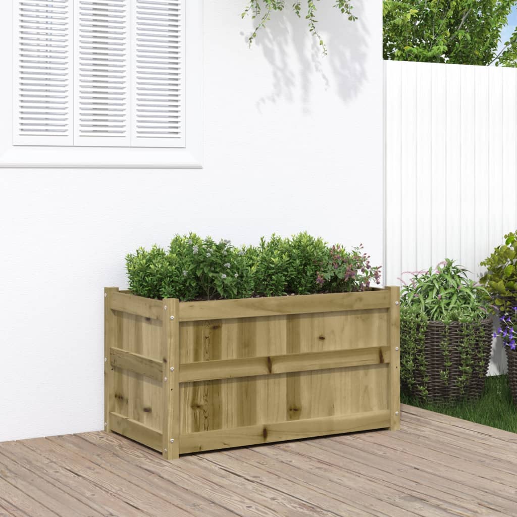 Plantenbak 90X50X50 Cm Geïmpregneerd Grenenhout 1 Naturel geïmpregneerd