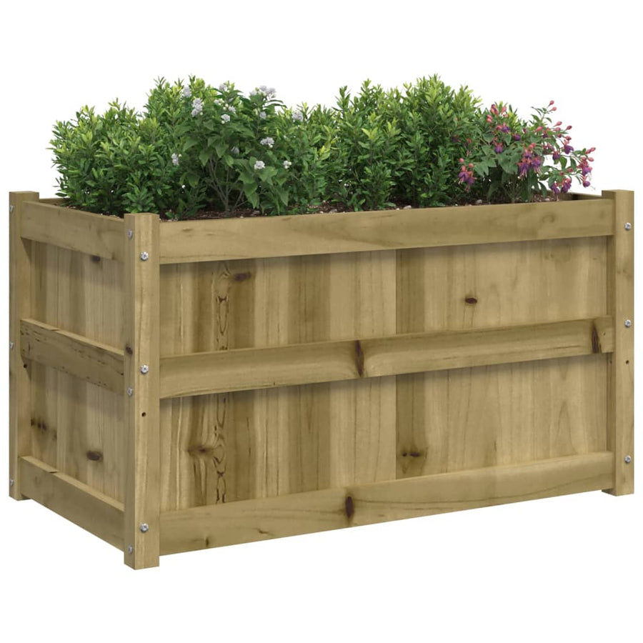 Plantenbakken Cm Geïmpregneerd Hout 2 Naturel geïmpregneerd