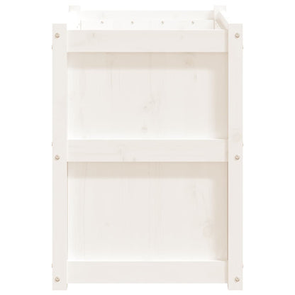 Plantenbak 90X50X70 Cm Massief Grenenhout Wit Wit grenenhout