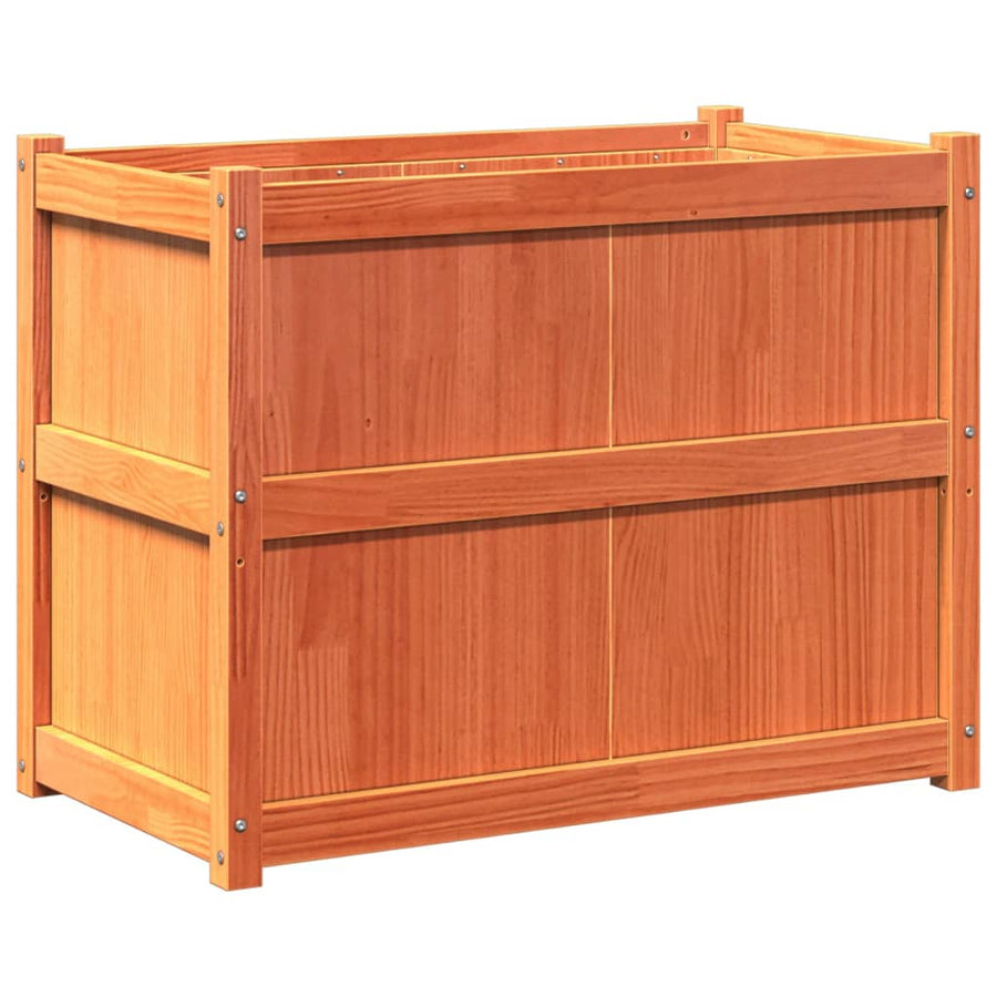 Plantenbak 90X50X70 Cm Massief Grenenhout Waxbruin