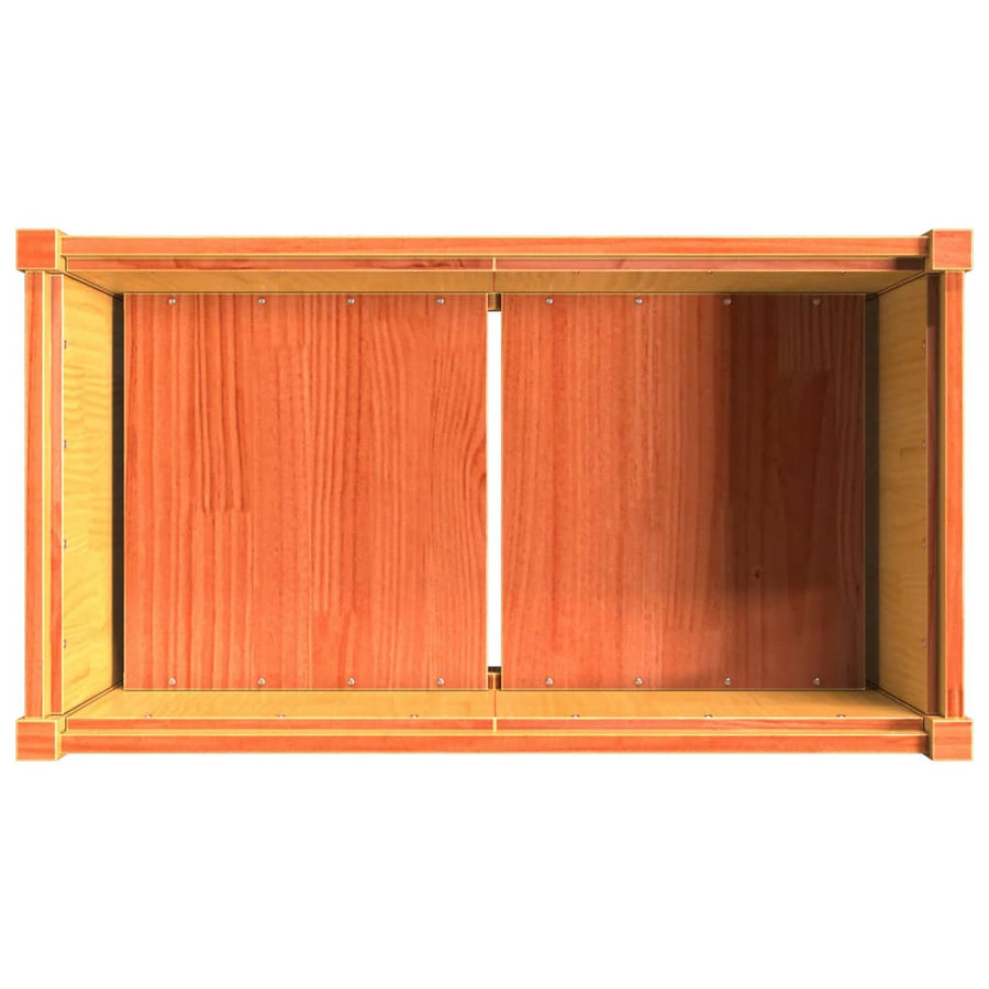 Plantenbak 90X50X70 Cm Massief Grenenhout Waxbruin