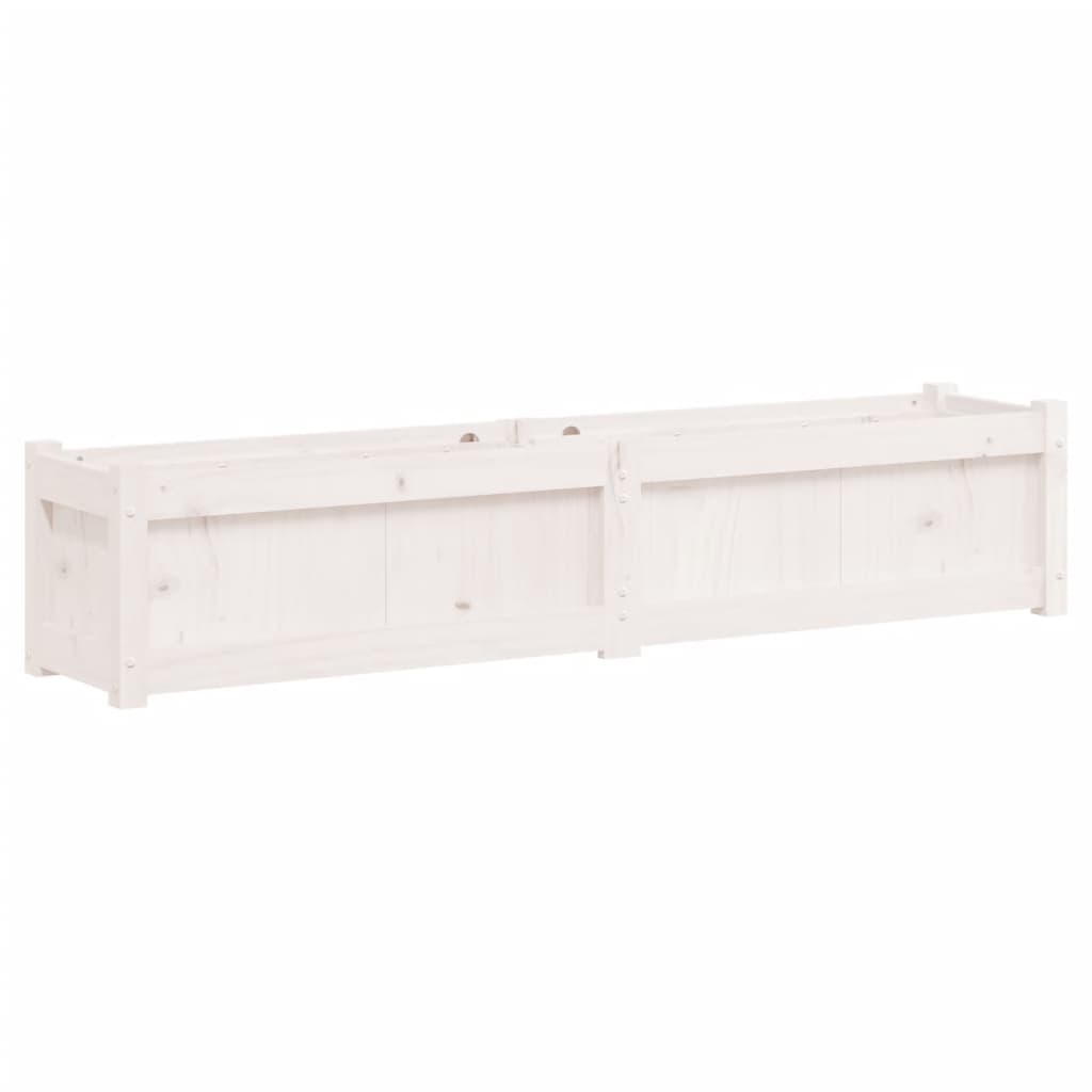 Plantenbak 50X3X3 Cm Massief Grenenhout Wit 1 Wit grenenhout