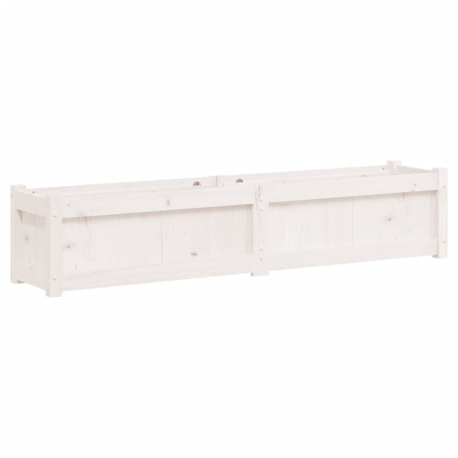 Plantenbak 50X3X3 Cm Massief Grenenhout Wit 1 Wit grenenhout