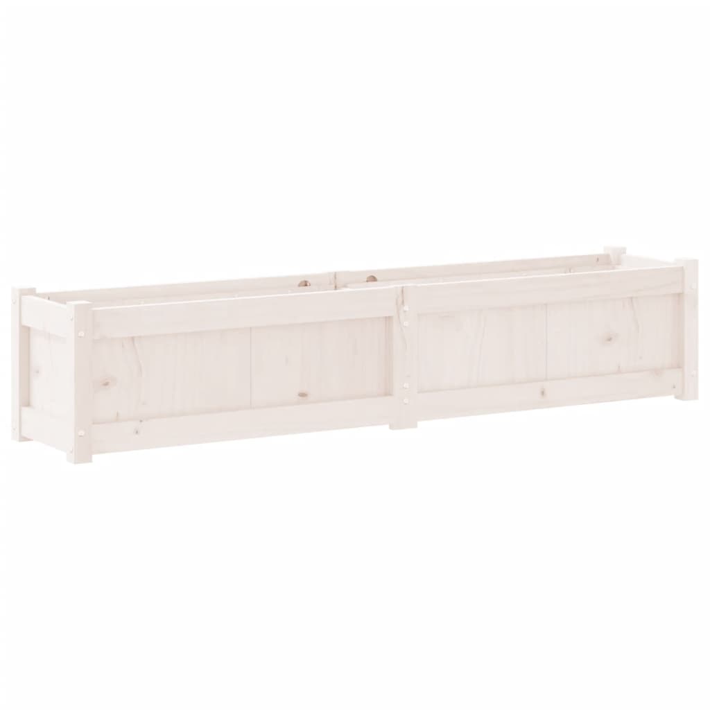 Plantenbak 50X3X3 Cm Massief Grenenhout Wit 1 Wit grenenhout