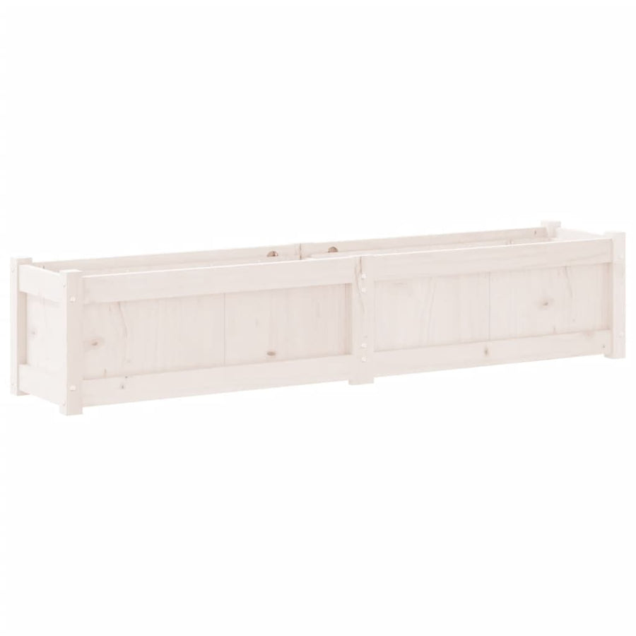 Plantenbak 50X3X3 Cm Massief Grenenhout Wit 1 Wit grenenhout
