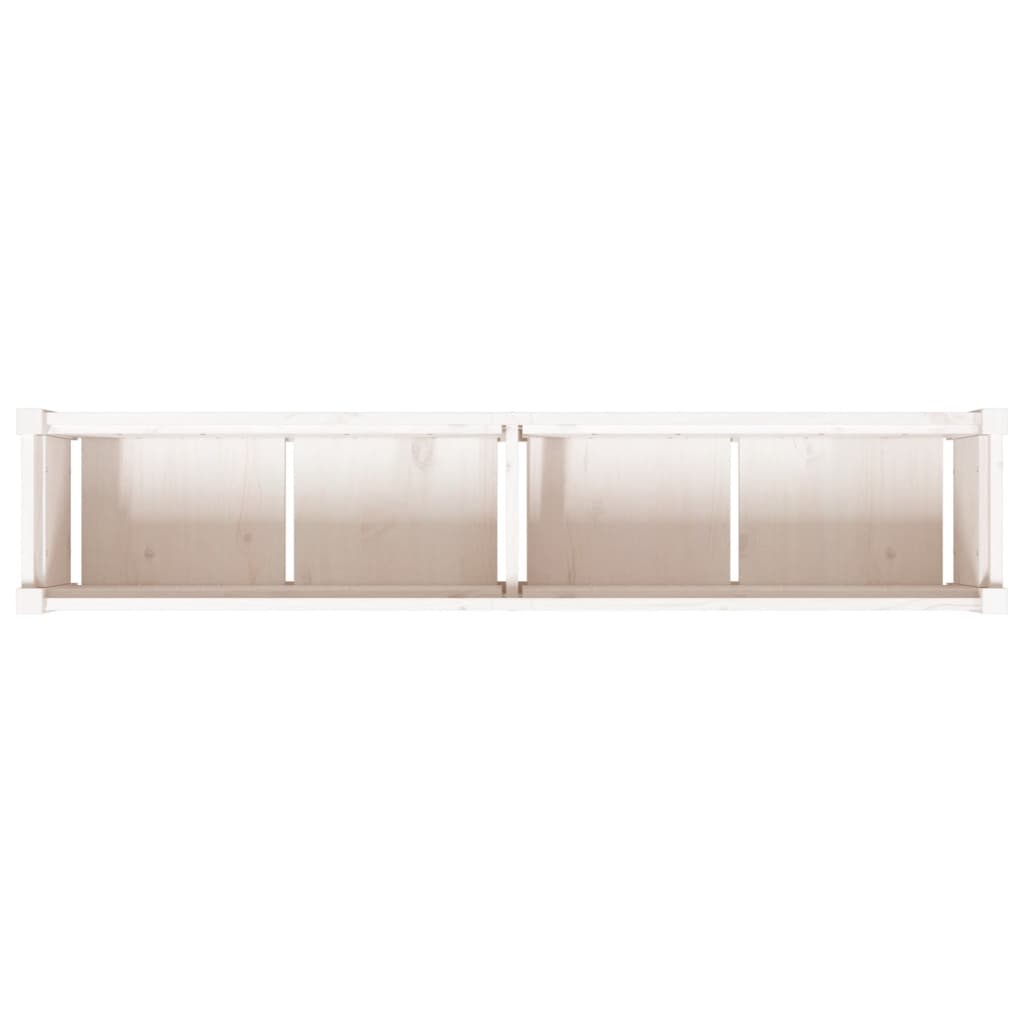 Plantenbak 50X3X3 Cm Massief Grenenhout Wit 1 Wit grenenhout