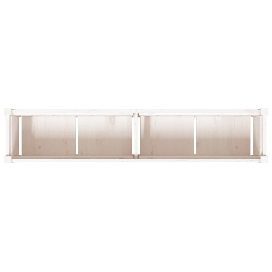 Plantenbak 50X3X3 Cm Massief Grenenhout Wit 1 Wit grenenhout