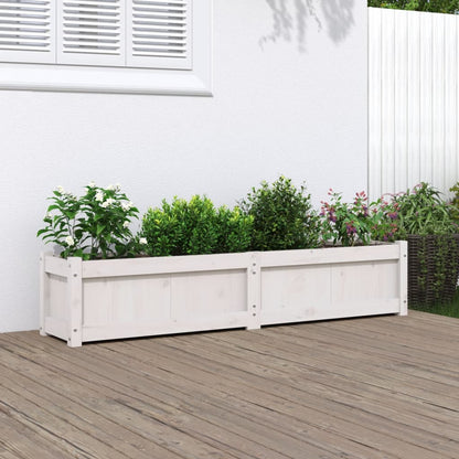 Plantenbak 50X3X3 Cm Massief Grenenhout Wit 1 Wit grenenhout