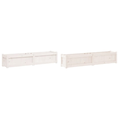 Plantenbakken Cm Massief Grenenhout Wit 2 Wit grenenhout