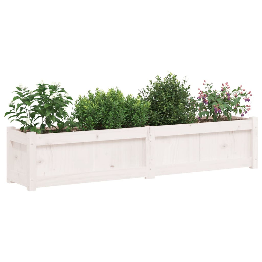 Plantenbakken Cm Massief Grenenhout Wit 2 Wit grenenhout