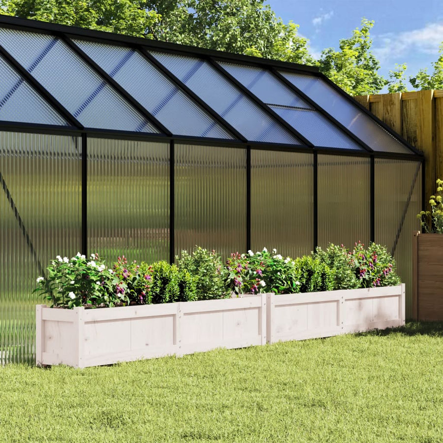 Plantenbakken Cm Massief Grenenhout Wit 2 Wit grenenhout