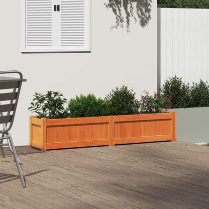 Plantenbak 150X31X31 Cm Massief Grenenhout Wasbruin 1