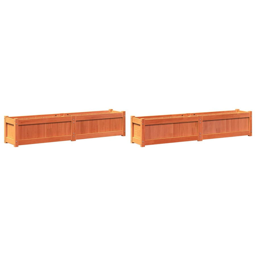Plantenbakken 2 St Cm Massief Grenenhout Waxbruin