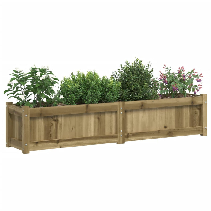 Plantenbakken Cm Geïmpregneerd Hout 2 Naturel geïmpregneerd
