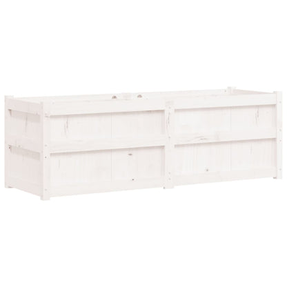 Plantenbak 50X50X50 Cm Massief Grenenhout Wit Wit grenenhout